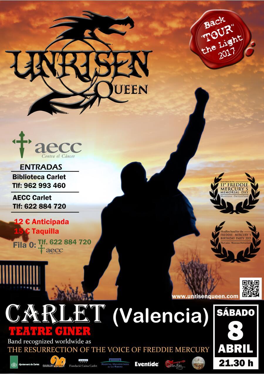 Unrisen Queen Concert Posters - CARLET 2017