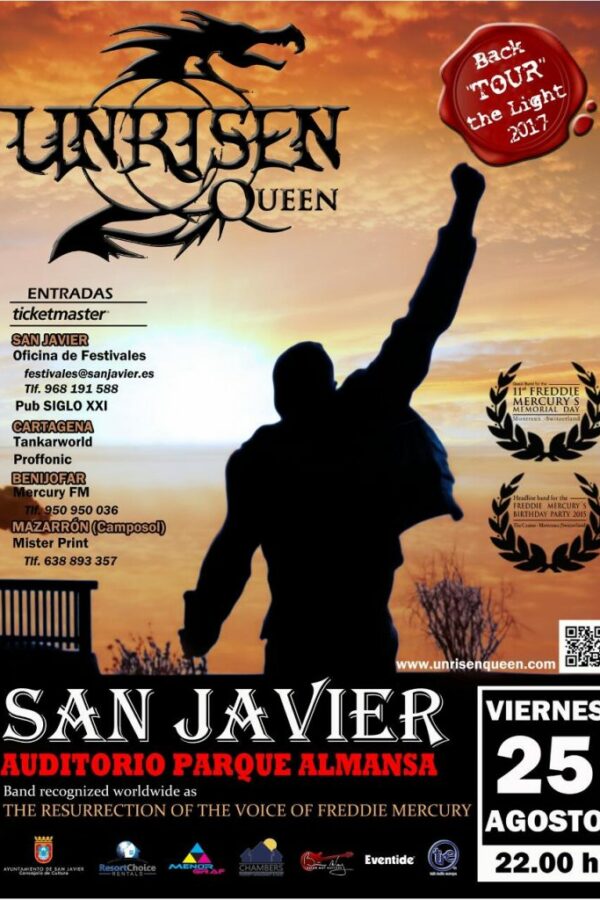 Unrisen Queen Concert Posters - SAN JAVIER 2017