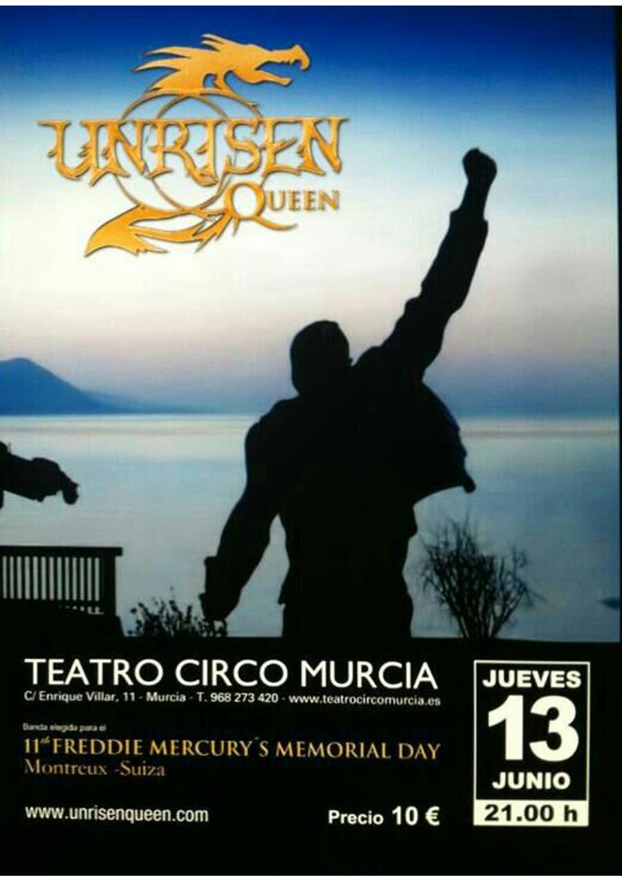 Unrisen Queen Concert Posters - TEATRO CIRCO 2013