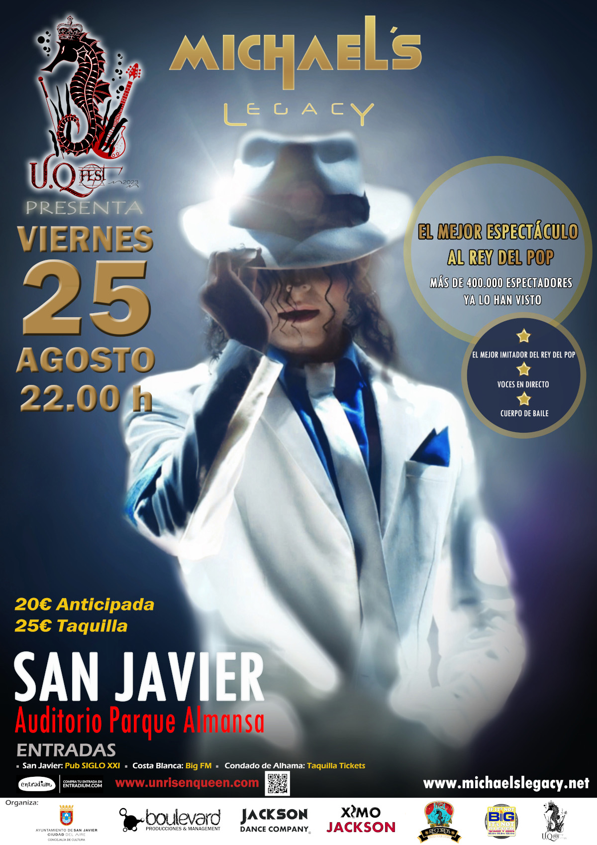 LIVE CONCERT ON AUGUST 25TH IN SAN JAVIER - MURCIA